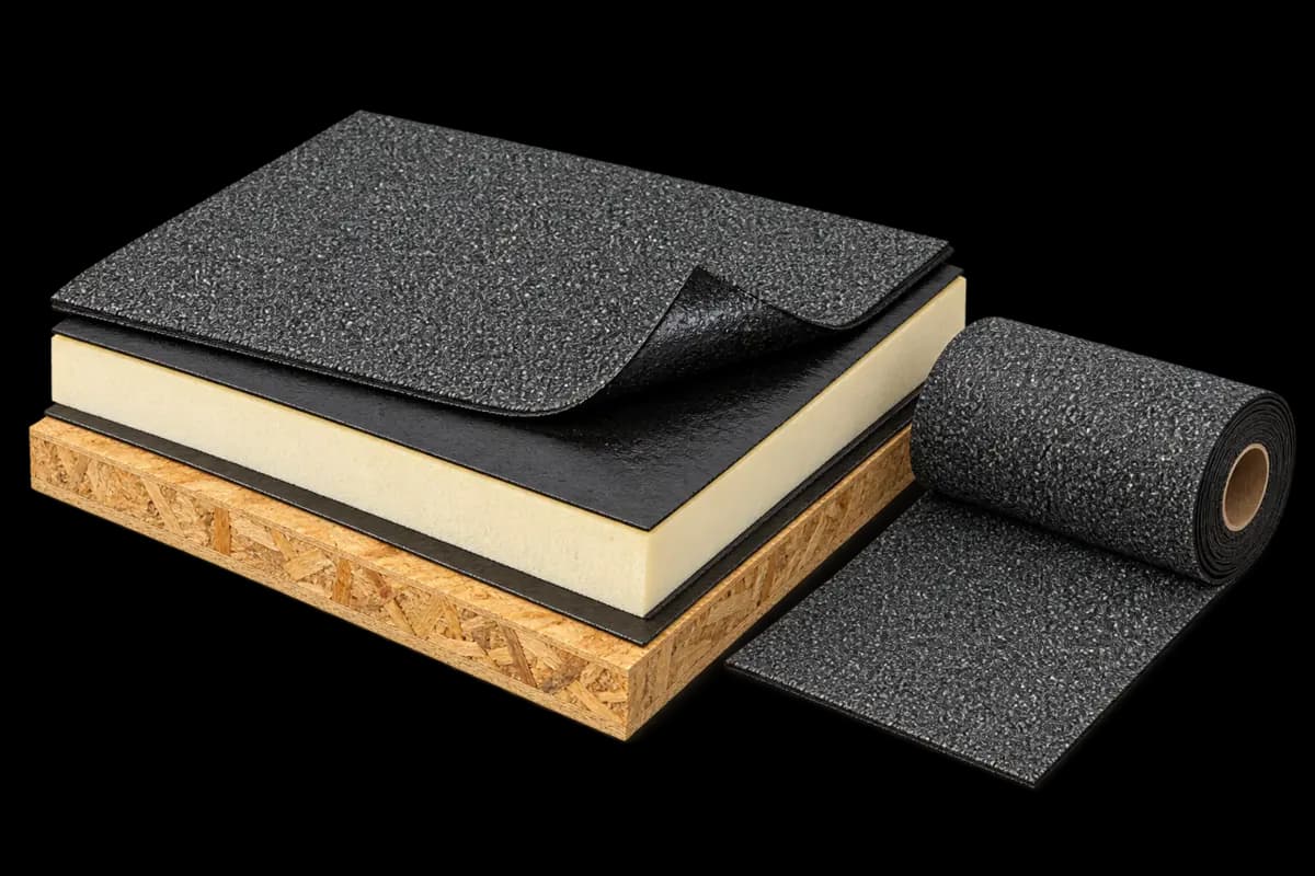 Vrijstaande materialen voor de opbouw van een bitumen dak