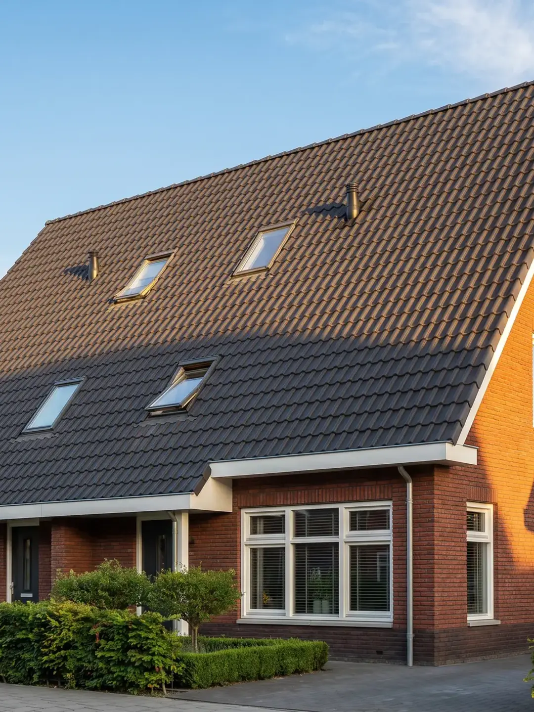 Woning met een vernieuwd hellend pannendak en dakramen